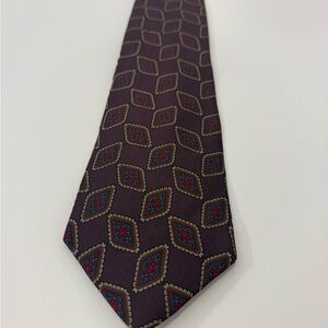 Pierre Cardin Purple Patterned Men's Silk Tie